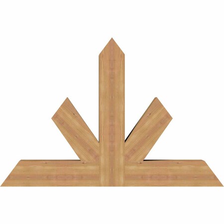 Ekena Millwork Saratoga Timber Gable Bracket, Western Red Cedar, 48"W x 32"H x 5 1/2"D x 5 1/2"F, 16/12 Pitch GBW048X32X0606SAR00SWR